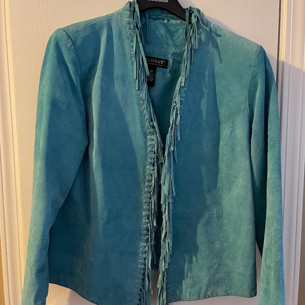 Suede  turquoise suede Jacket